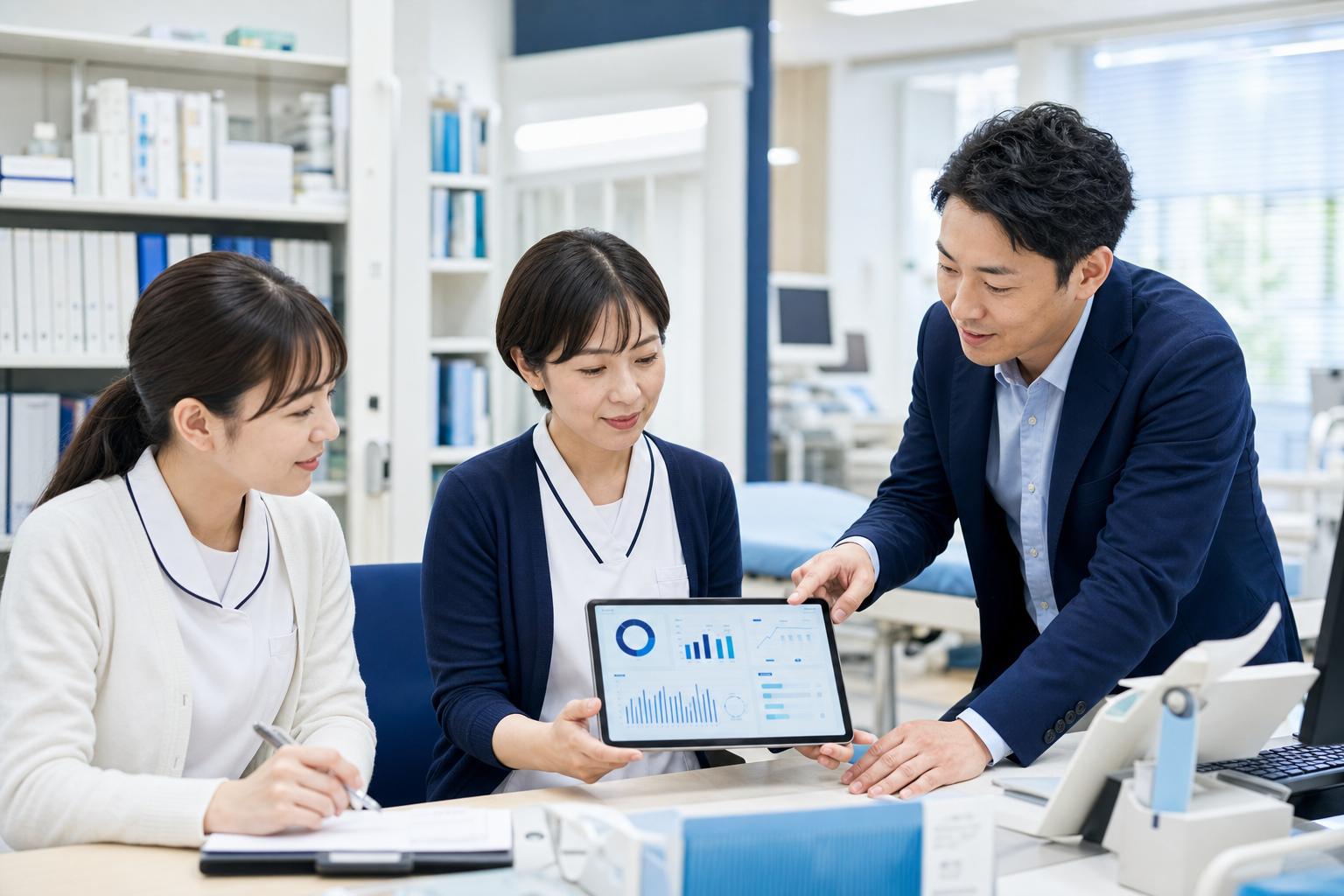 WebやLINE導線を見直しているイメージ